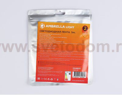 GS4601 COB 384Led/ 7W m/ 24V IP20 3000K/ 5m*3mm*2mm (2 конт.)