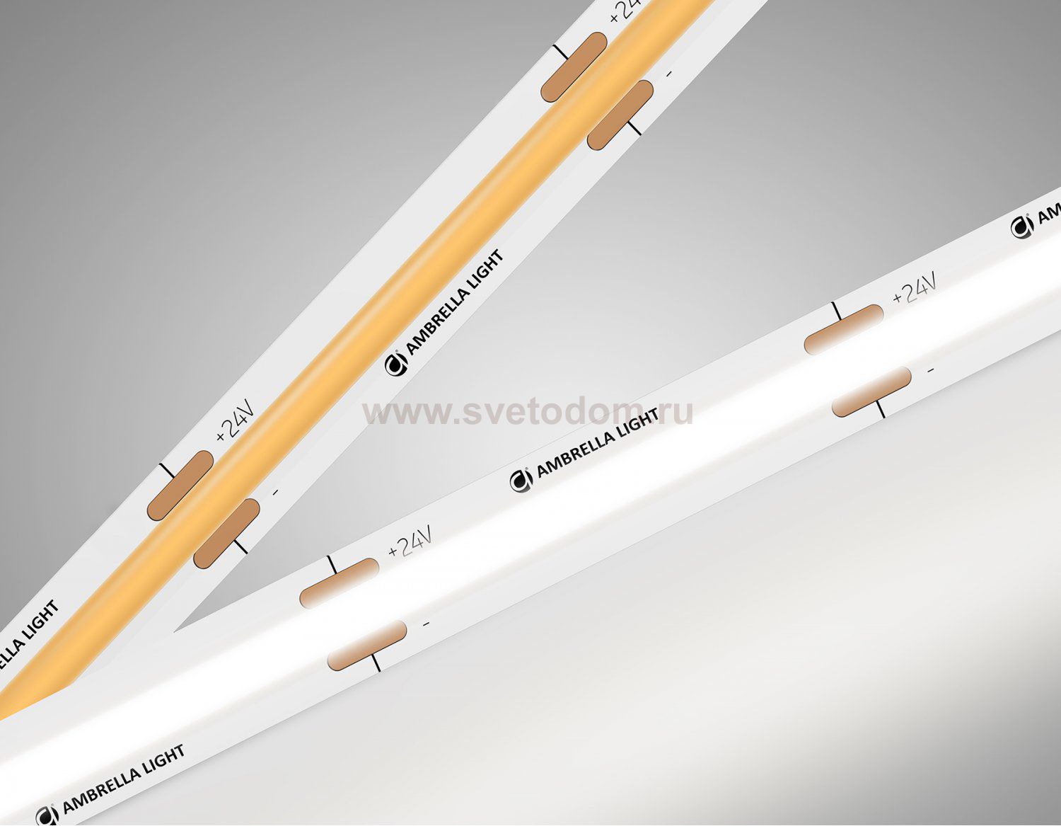 GS4752 COB 528Led/14W m/ 24V IP20 4500K/ 5m*10mm*2mm (2 конт.)