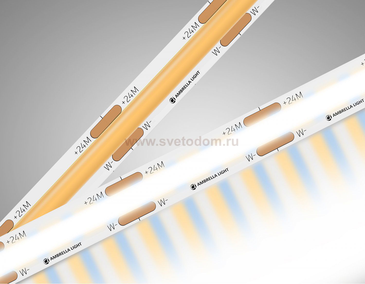 GS4901 COB 608Led/ 12W m/ 24V IP20 CCT 3000-6500K/ 5m*8mm*2.2mm (3 конт.)