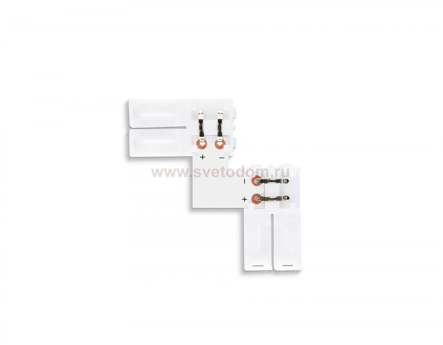 Соединитель угловой L для светодиодной ленты 5050 12/24V (2 конт.) GS6551 (10шт) Ambrella GS6551 GS