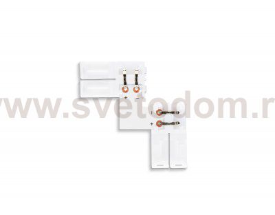 Соединитель угловой L для светодиодной ленты 5050 12/24V (2 конт.) GS6551 (10шт) Ambrella GS6551 GS