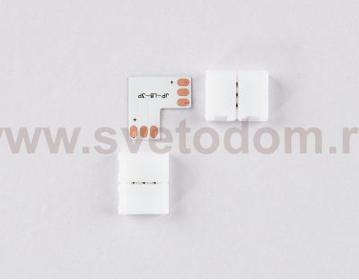 Соединитель угловой L для светодиодной ленты 2835 12/24V (3 конт.) GS6601 (10шт) Ambrella GS6601 GS