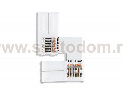 Соединитель угловой L для светодиодной ленты 5050 12/24V (6 конт.) GS6801 (10шт) Ambrella GS6801 GS