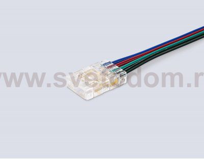 GS7411 Соединитель гибкий односторонний COB RGB 12/24V для лент 10mm (4 конт.) (5шт)