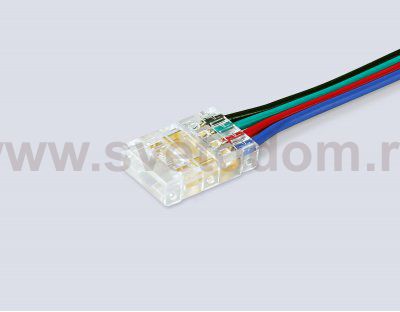 GS7921 Соединитель гибкий двухсторонний COB RGB 12/24V для лент 10mm (4 конт.) (5шт)