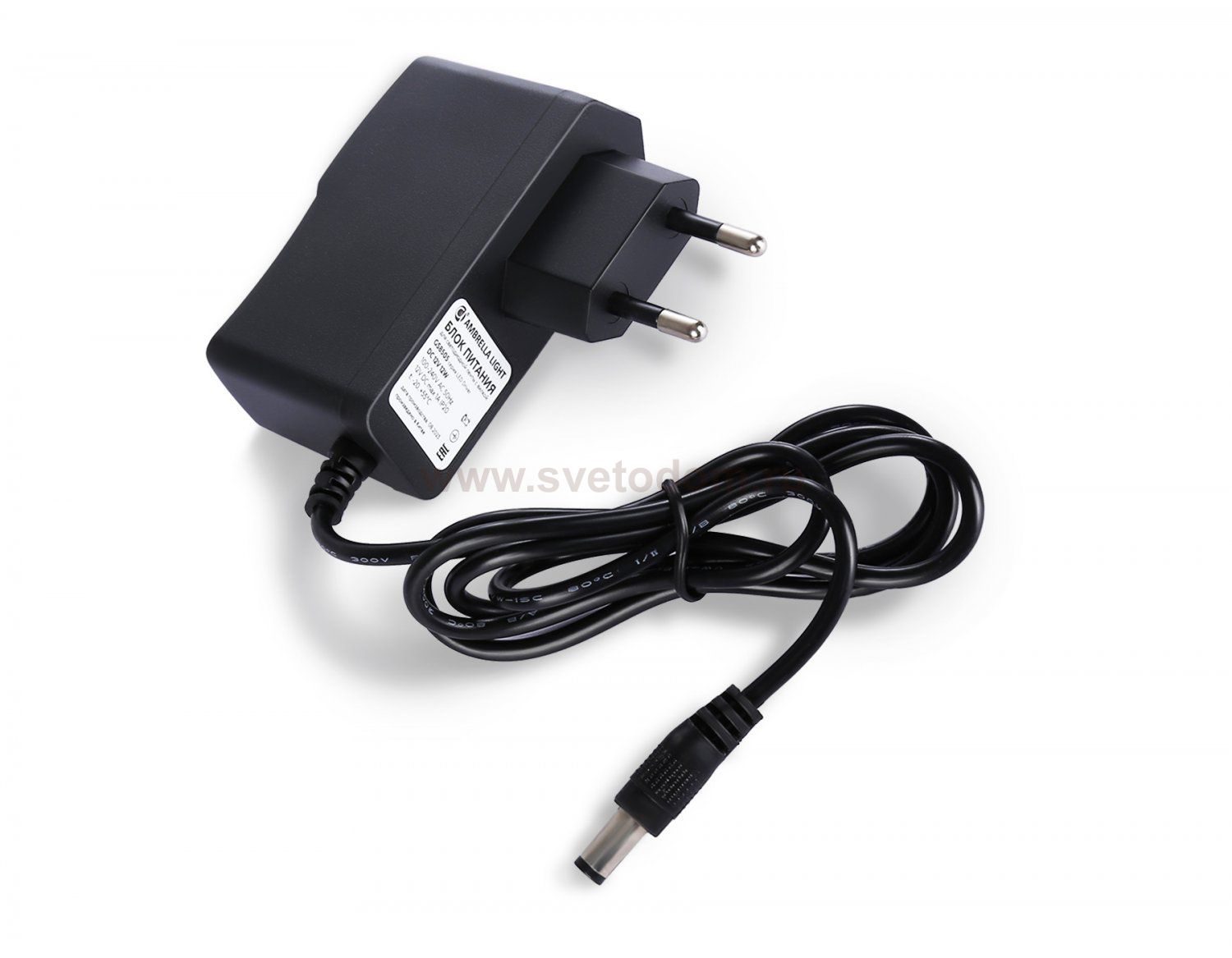 Блок питания (адаптер) для светодиодной ленты с вилкой 12V 12W 1A IP20 100-240V 75*27*68 GS8505 Ambrella GS8505 LED Driver