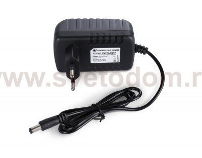 Блок питания (адаптер) для светодиодной ленты с вилкой 12V 24W 2A IP20 100-240V 80*50*70 GS8510 Ambrella GS8510 LED Driver