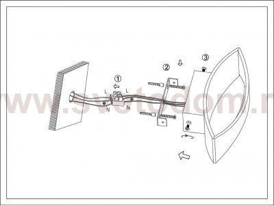 Светильник настенный GW OLE DesignLed GW-A715-5-BL-NW
