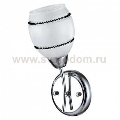 Светильник настенный Gera-Wl60E14*1CH металл, стекло E14*1*60W