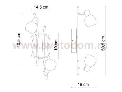 Светильник поворотный Globo 56197-2 Adela