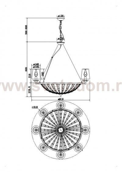 Подвесной светильник Maytoni Maytoni H021PL-08CH Pantheon