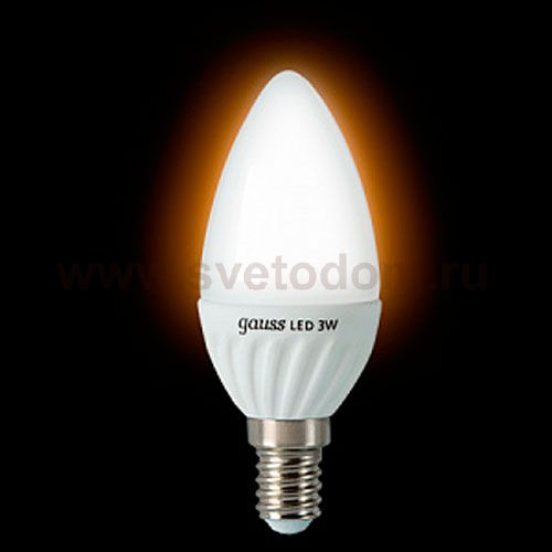 Лампа Gauss LED B35 Candle Crystal clear 3W E14 4100K НА103201203