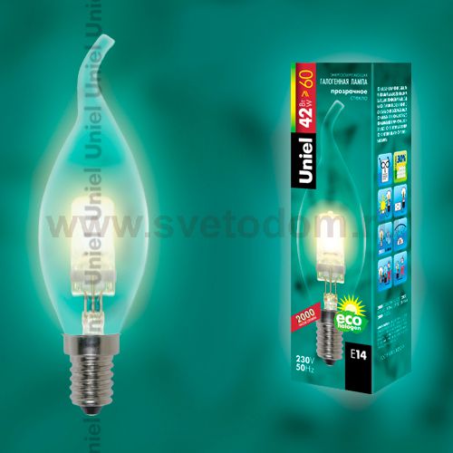 Лампа UNIEL HCL-42/CL/E14 flame