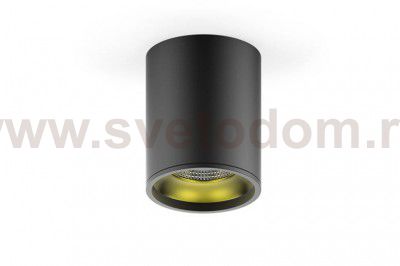 LED светильник накладной HD008 12W (черный золото) 3000K 79x100,900лм, 1/10