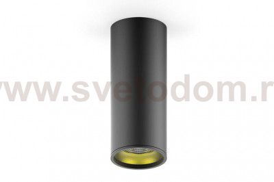 LED светильник накладной HD009 12W (черный золото) 3000K 79x200,900лм, 1/10