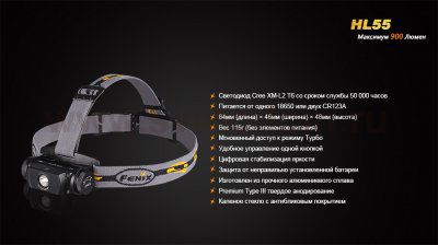 Фонарь Fenix HL55 XM-L2 T6 