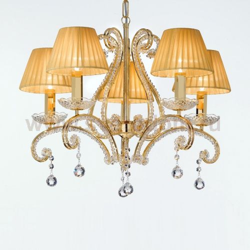 Подвесной светильник Masiero ILCRISTALLO 5 Oro Lucido CR