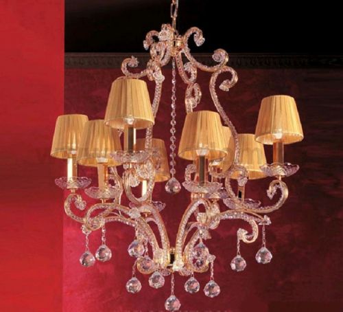 Подвесной светильник Masiero ILCRISTALLO 8 Oro Lucido SW