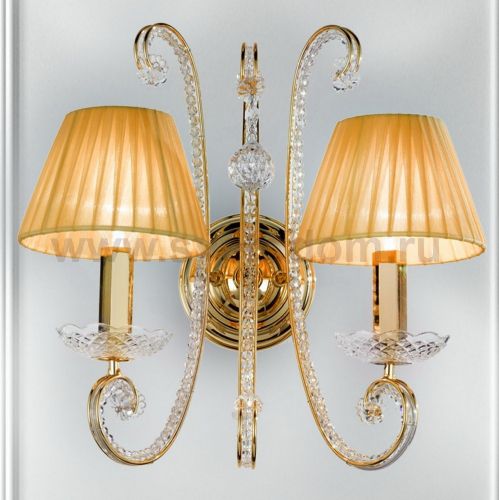 Настенный светильник Masiero ILCRISTALLO A2 Oro Lucido SW