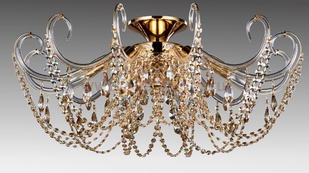 Светильник Crystal lux IMPERIA PL6 GOLD/AMBER