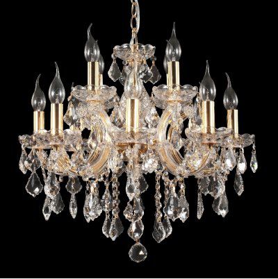 Люстра INES SP8+4 GOLD/TRANSPARENT (2042/312) Crystal lux