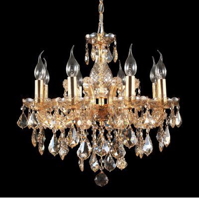 Люстра INES SP8 GOLD/AMBER (2041/308) Crystal lux