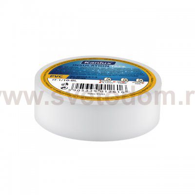 Изолента пвх белая Kanlux IT-1/10-W (1262)