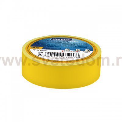 Изолента пвх желтая Kanlux IT-1/10-Y (1258)