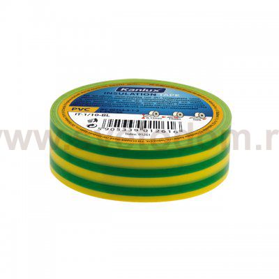 Изолента пвх Kanlux IT-1/20-Y/GN (1277)