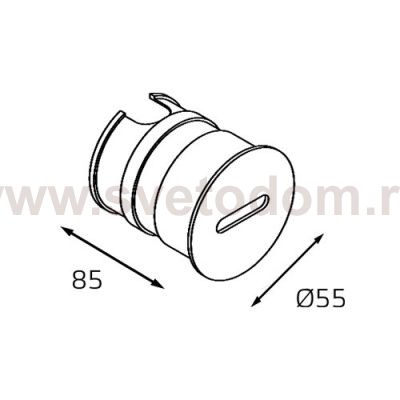 IT01-R712 white светильник встраиваемый для стен и ступеней Italline