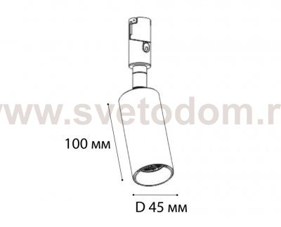 IT010-4018 black 3000K светильник трековый