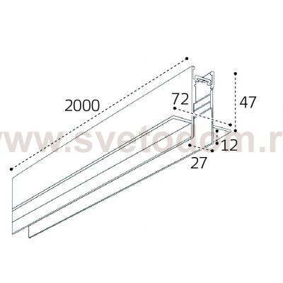 IT012-5030 black встраиваемый магнитный шинопровод