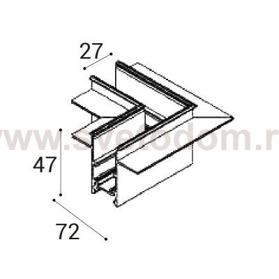 IT012-5032 black соединитель угловой