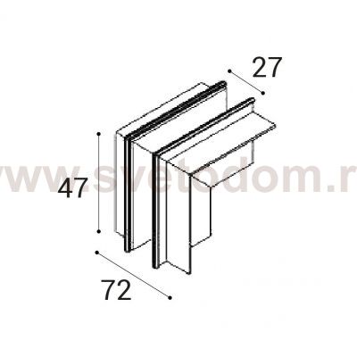 IT012-5033 black соединитель вертикальный угловой