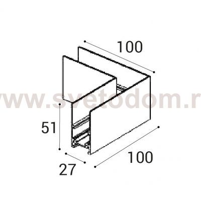 IT012-5034 black соединитель угловой