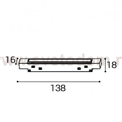 IT012-5040 black соединитель линейный