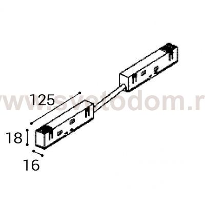 IT012-5041 black соединитель угловой