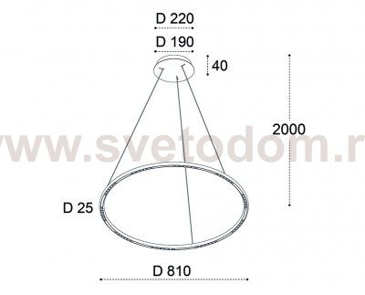 IT013-6022 black 3000K светильник подвесной