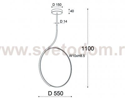IT013-6025 black 3000K светильник подвесной