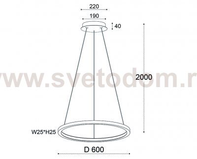 IT013-6027 black 3000K светильник подвесной