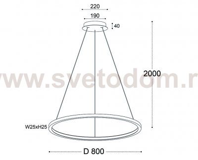 IT013-6028 black 3000K светильник подвесной