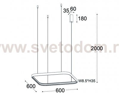 IT013-6031 black 3000K светильник подвесной