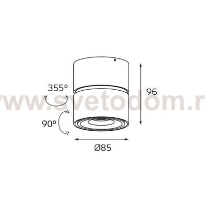 IT02-001 DIM black светильник потолочный Italline