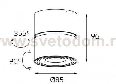 IT02-001 black светильник потолочный Italline