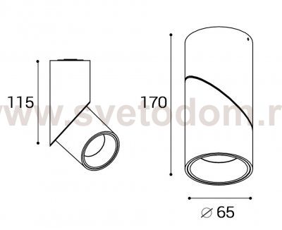 IT02-022 white 4000K светильник потолочный поворотный