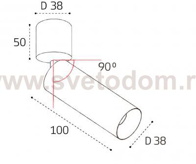 IT02-023 white 3000K светильник потолочный поворотный