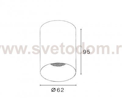 IT02-027 black 3000K светильник потолочный