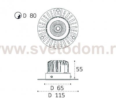 IT02-028 white 4000K светильник встраиваемый влагозащищенный