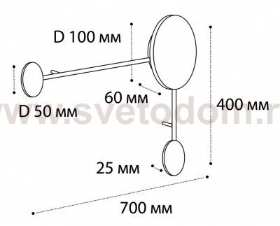 IT03-1436 black светильник настенный