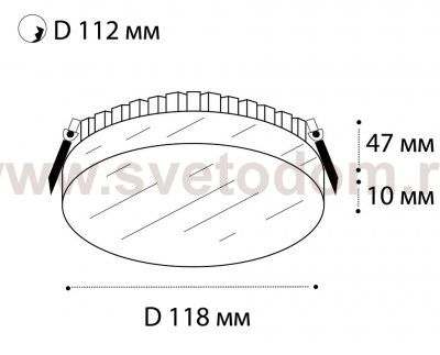 IT06-6010 white 3000K светильник встраиваемый Italline